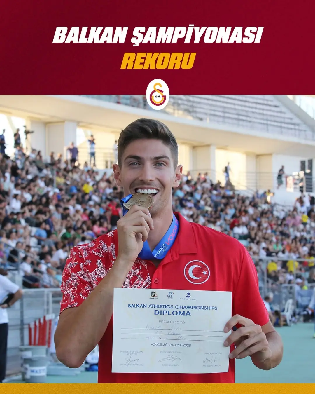 İsmail Nezir Balkan Atletizm Şampiyonası'nda Rekor Kırdı!
