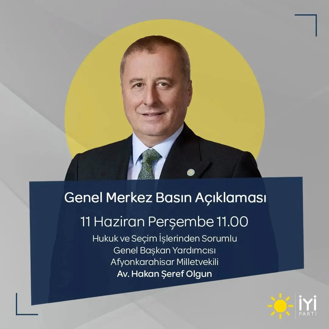 İyi Parti Genel Merkezi'nde Yapılacak Basın Açıklaması