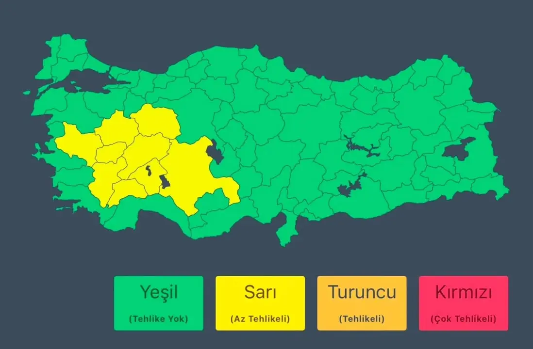Meteoroloji Genel Müdürlüğü'nden Alınan Son Bilgilere Göre