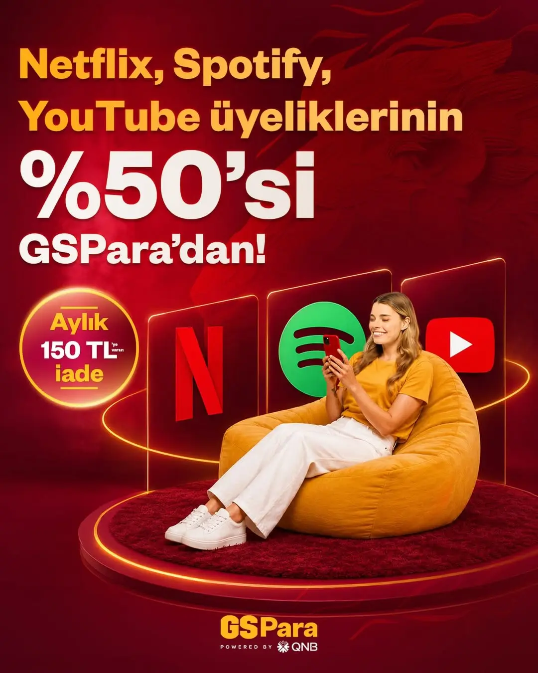 Galatasaray Spor Kulübü, Netflix, Spotify ve YouTube Üyeliklerinde %50 İndirim Sağlıyor!