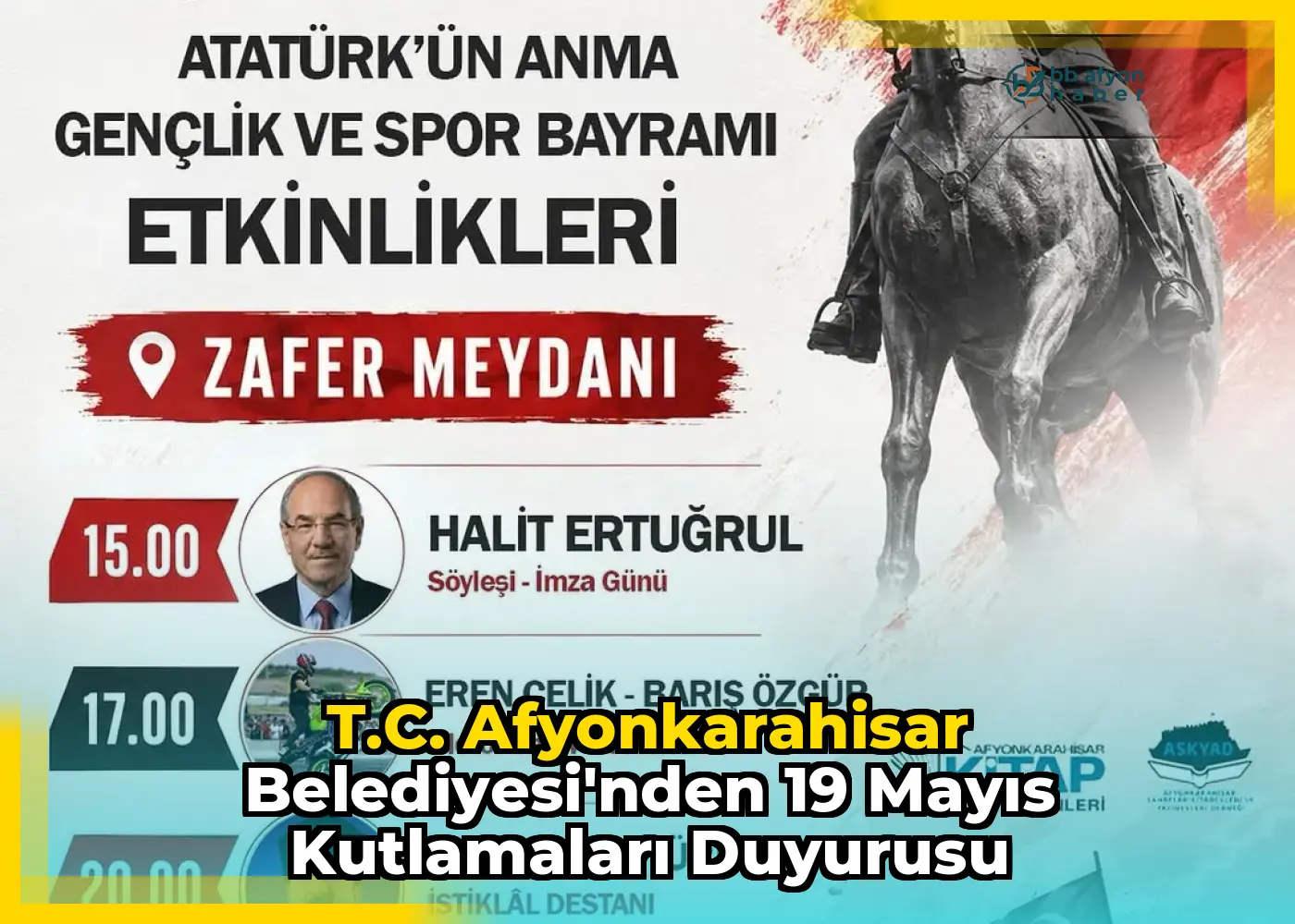 T.C. Afyonkarahisar Belediyesi'nden 19 Mayıs Kutlamaları Duyurusu