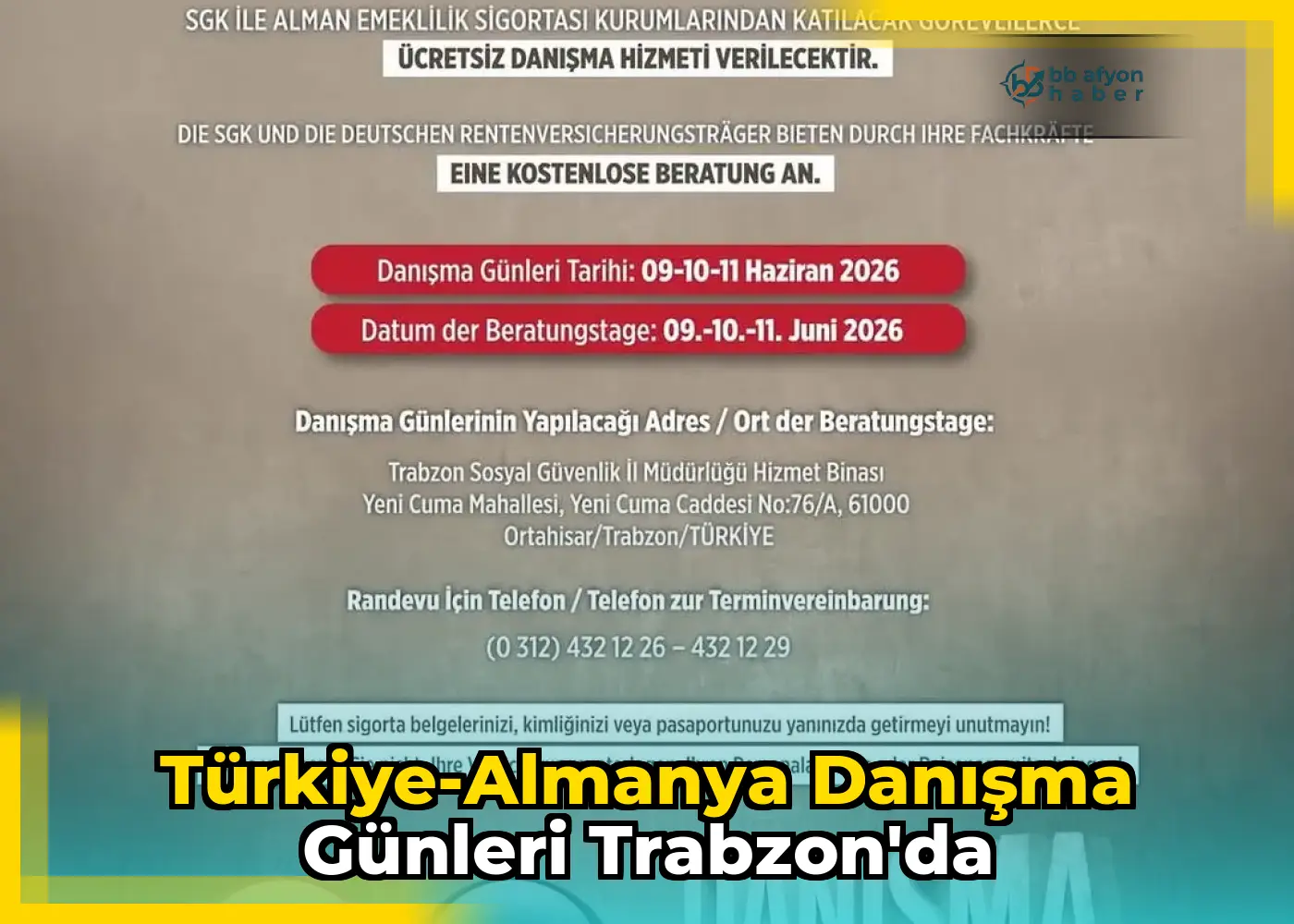 Türkiye-Almanya Danışma Günleri Trabzon'da