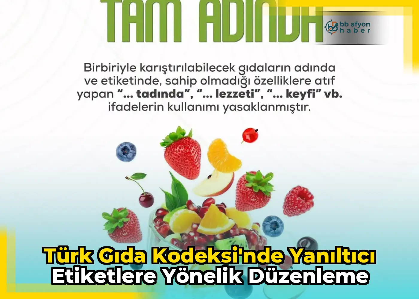 Türk Gıda Kodeksi'nde Yanıltıcı Etiketlere Yönelik Düzenleme