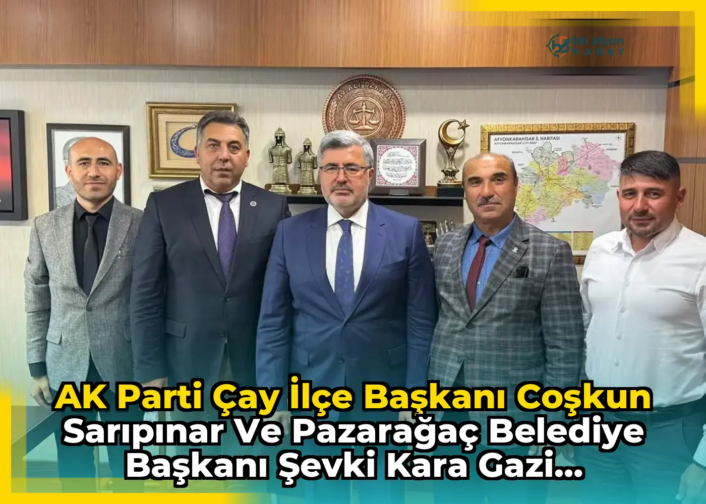 AK Parti Çay İlçe Başkanı Coşkun Sarıpınar ve Pazarağaç Belediye Başkanı Şevki Kara Gazi Meclisinde Misafir Edildi