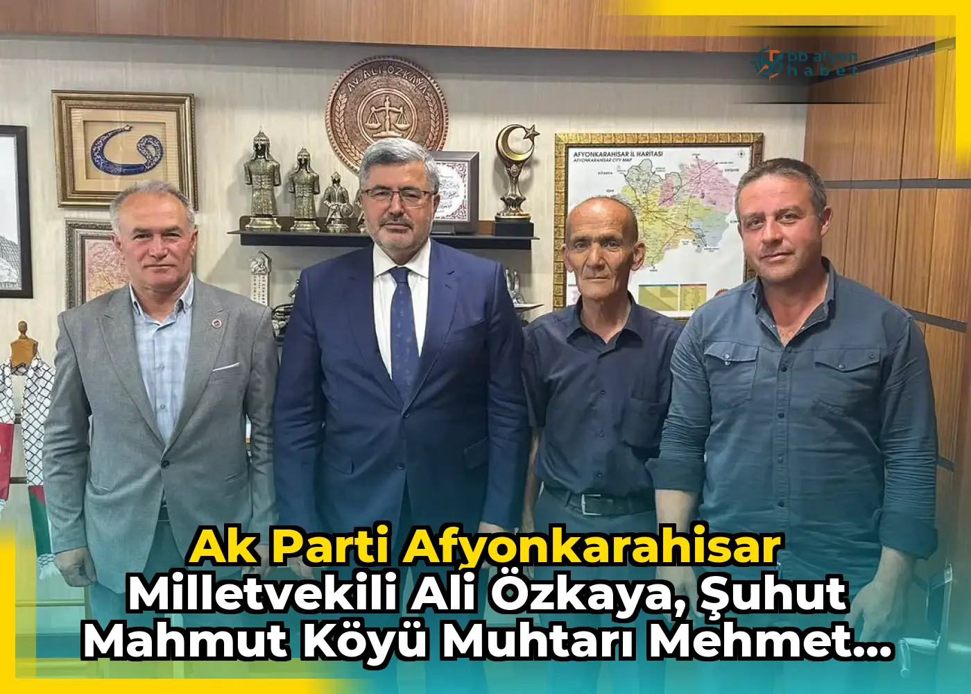 Ak Parti Afyonkarahisar Milletvekili Ali Özkaya, Şuhut Mahmut Köyü Muhtarı Mehmet Kuzu ve Hemşerilerini Gazi Meclisinde Ağırladı