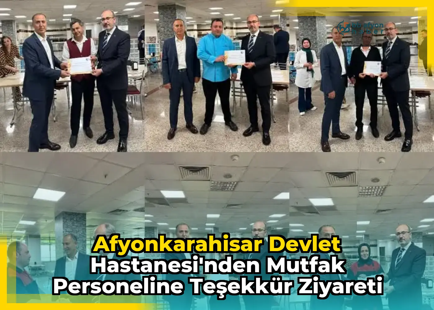 Afyonkarahisar Devlet Hastanesi'nden Mutfak Personeline Teşekkür Ziyareti