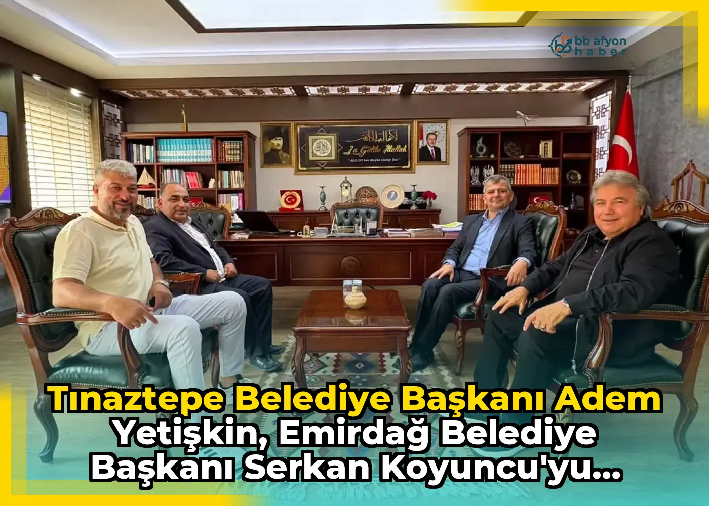 Tınaztepe Belediye Başkanı Adem Yetişkin, Emirdağ Belediye Başkanı Serkan Koyuncu'yu Ziyaret Etti