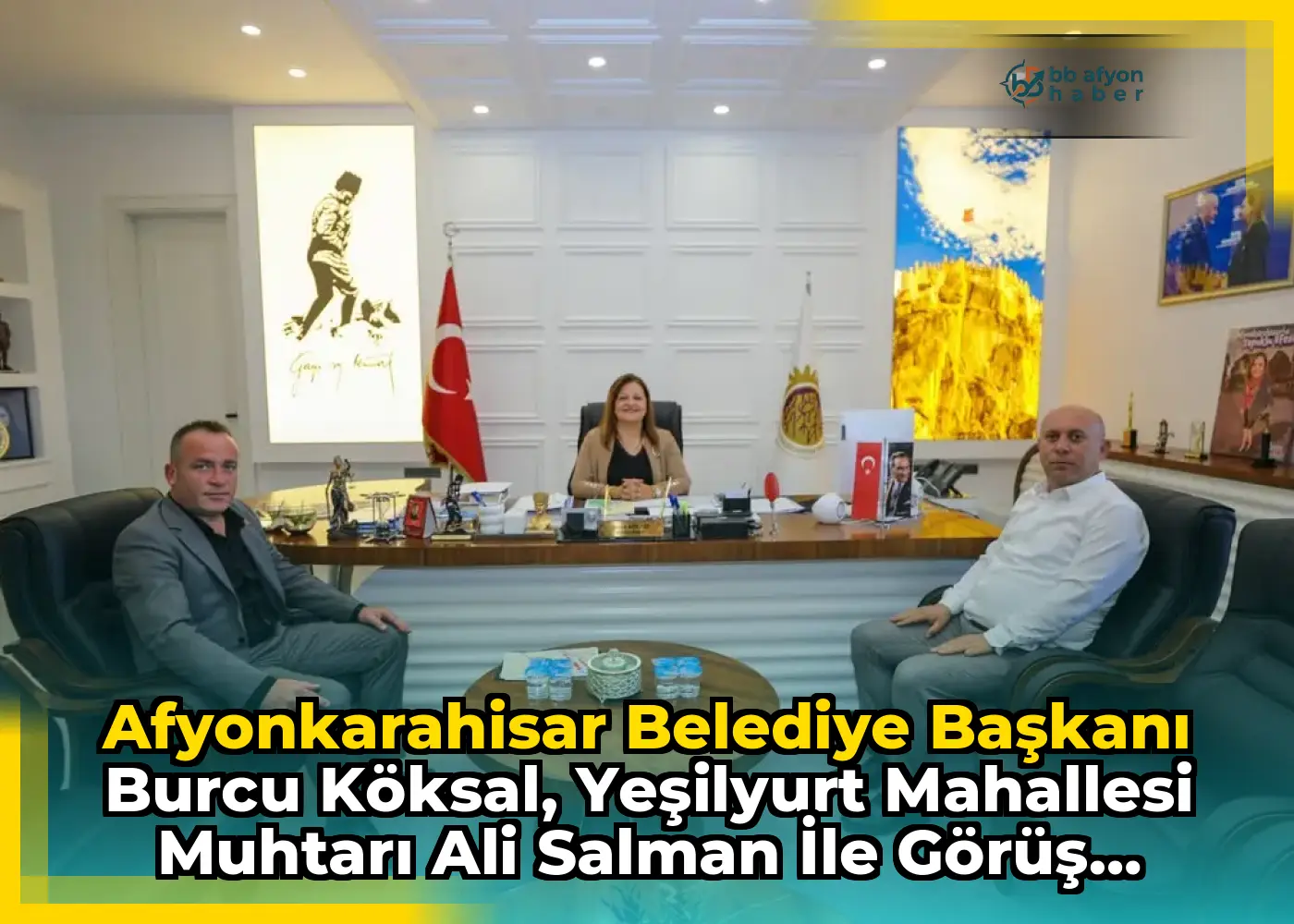 Afyonkarahisar Belediye Başkanı Burcu Köksal, Yeşilyurt Mahallesi Muhtarı Ali Salman ile Görüş Alışverişinde Bulundu