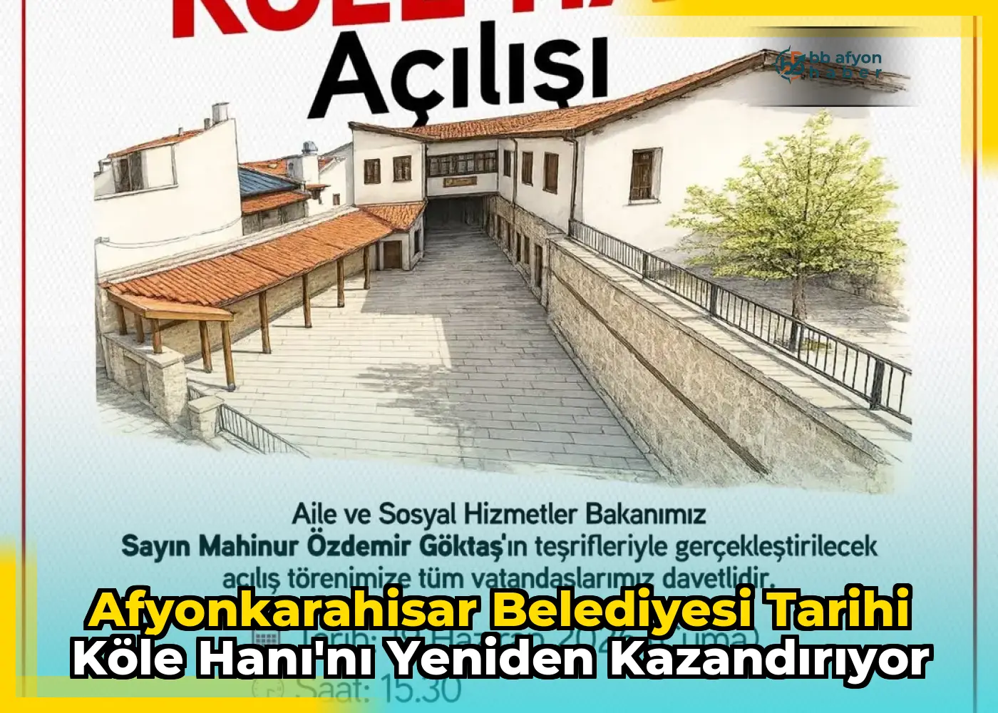 Afyonkarahisar Belediyesi Tarihi Köle Hanı'nı Yeniden Kazandırıyor