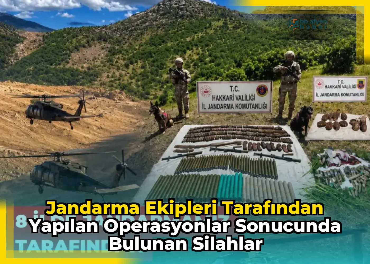 Jandarma Ekipleri Tarafından Yapılan Operasyonlar Sonucunda Bulunan Silahlar