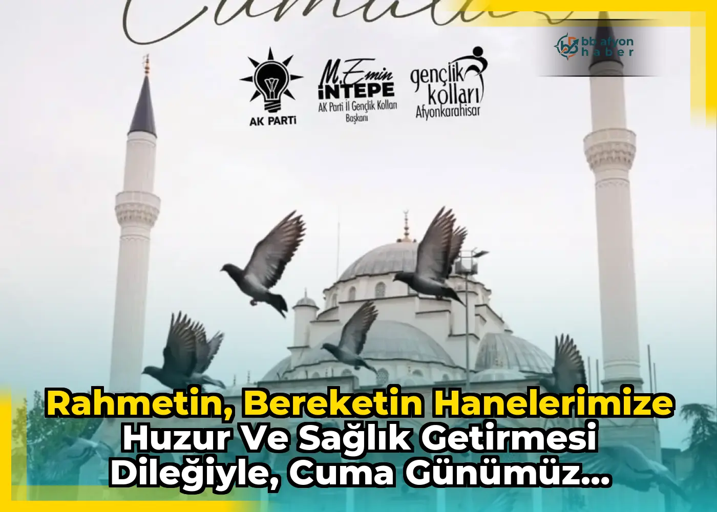 Rahmetin, bereketin hanelerimize huzur ve sağlık getirmesi dileğiyle, Cuma günümüz mübarek olsun
