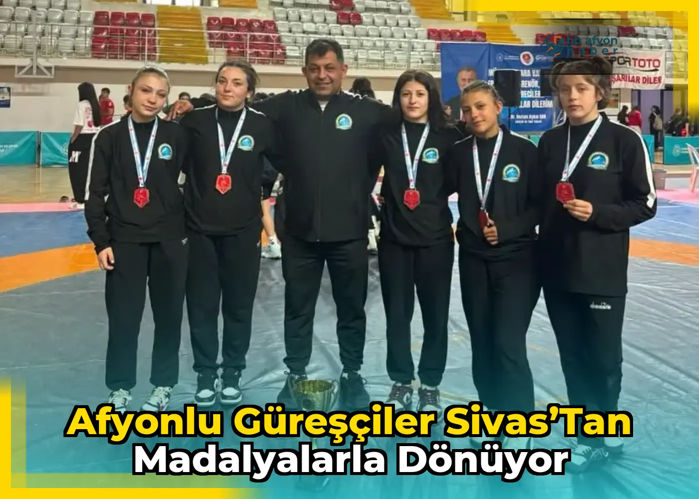 Afyonlu Güreşçiler Sivas’tan Madalyalarla Dönüyor