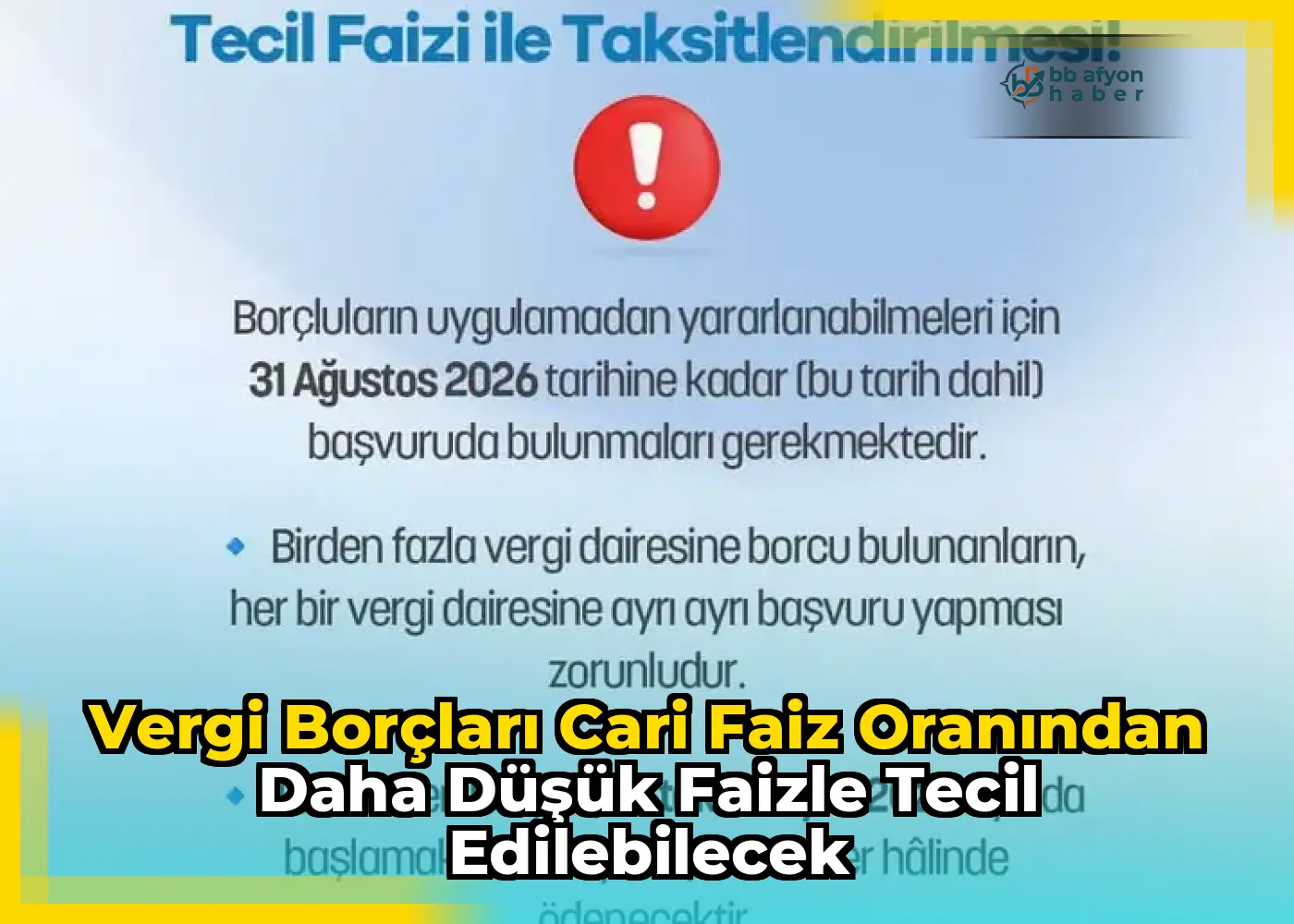 Vergi Borçları Cari Faiz Oranından Daha Düşük Faizle Tecil Edilebilecek