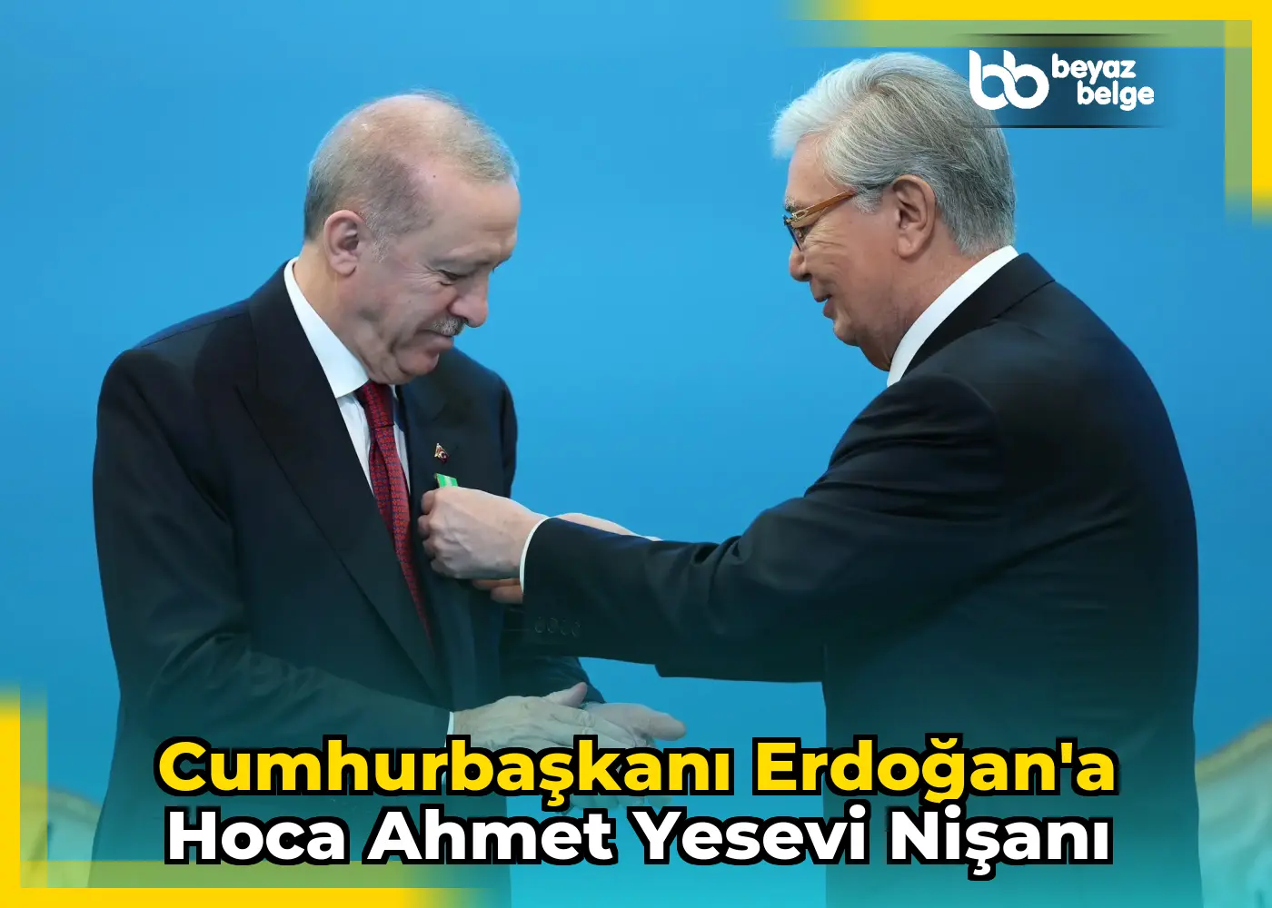 Cumhurbaşkanı Erdoğan'a Hoca Ahmet Yesevi Nişanı