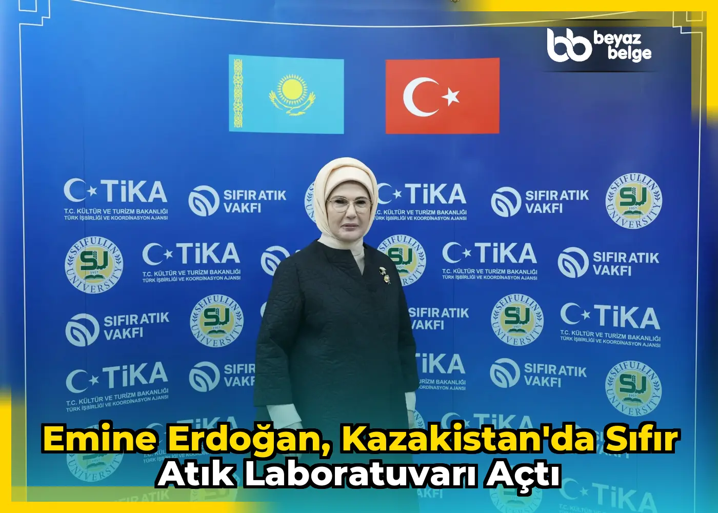 Emine Erdoğan, Kazakistan'da Sıfır Atık Laboratuvarı Açtı