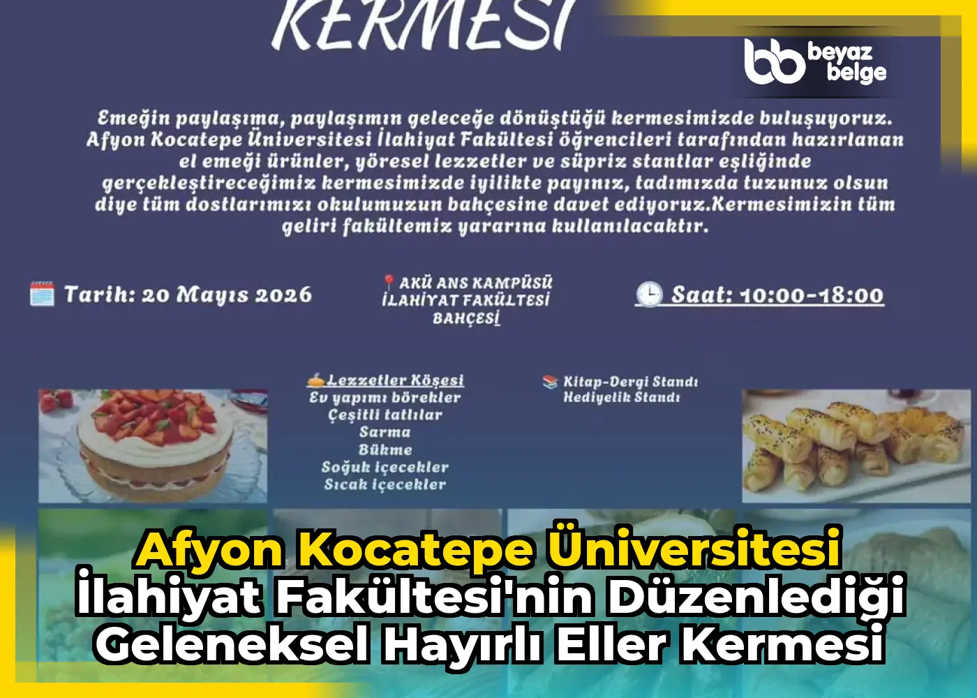 Afyon Kocatepe Üniversitesi İlahiyat Fakültesi'nin Düzenlediği Geleneksel Hayırlı Eller Kermesi