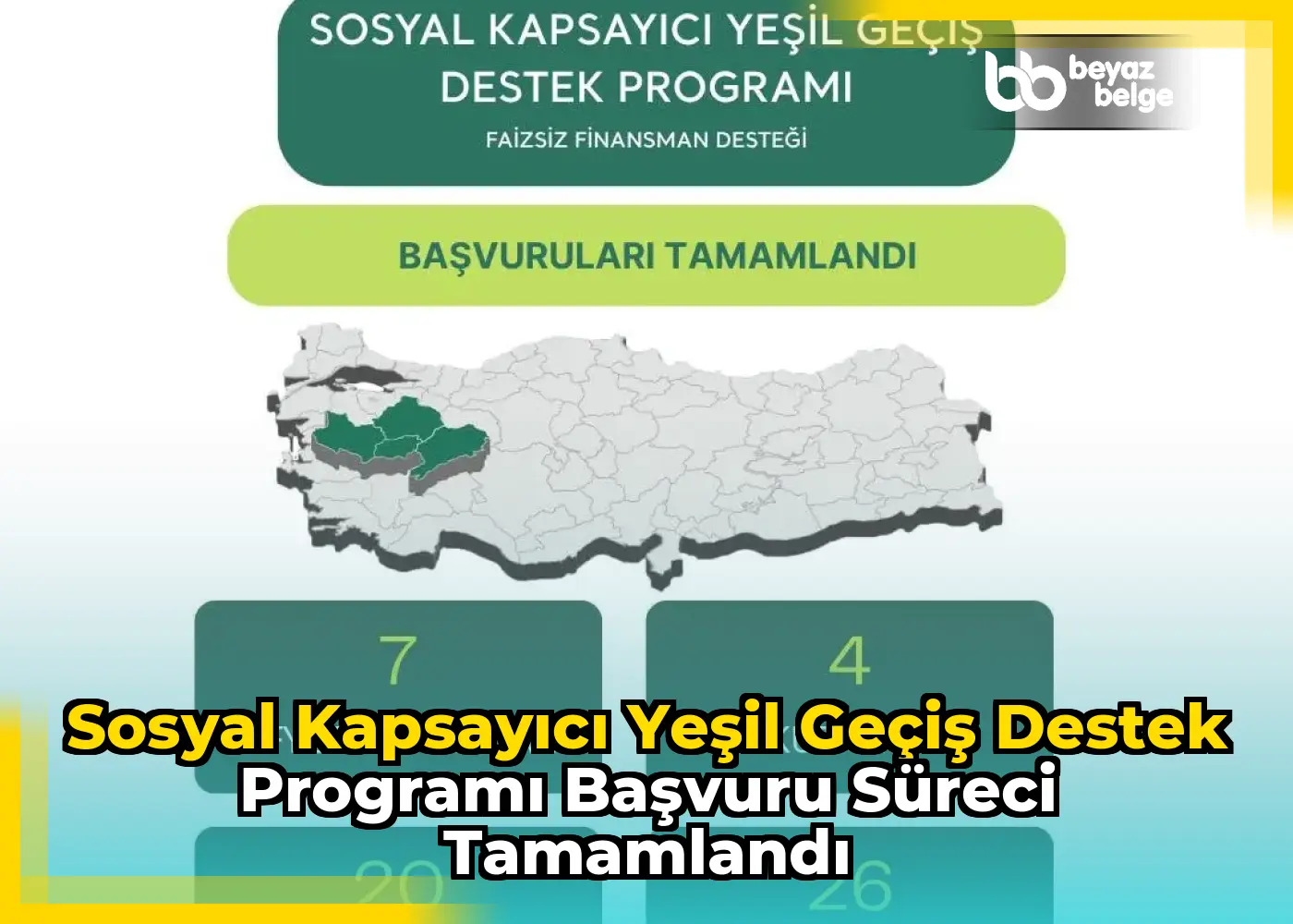 Sosyal Kapsayıcı Yeşil Geçiş Destek Programı Başvuru Süreci Tamamlandı