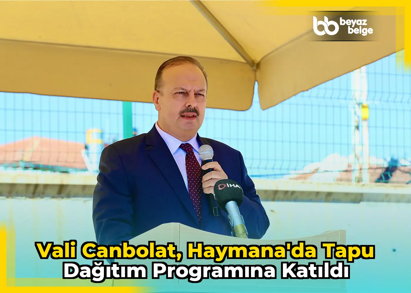 Vali Canbolat, Haymana'da tapu dağıtım programına katıldı