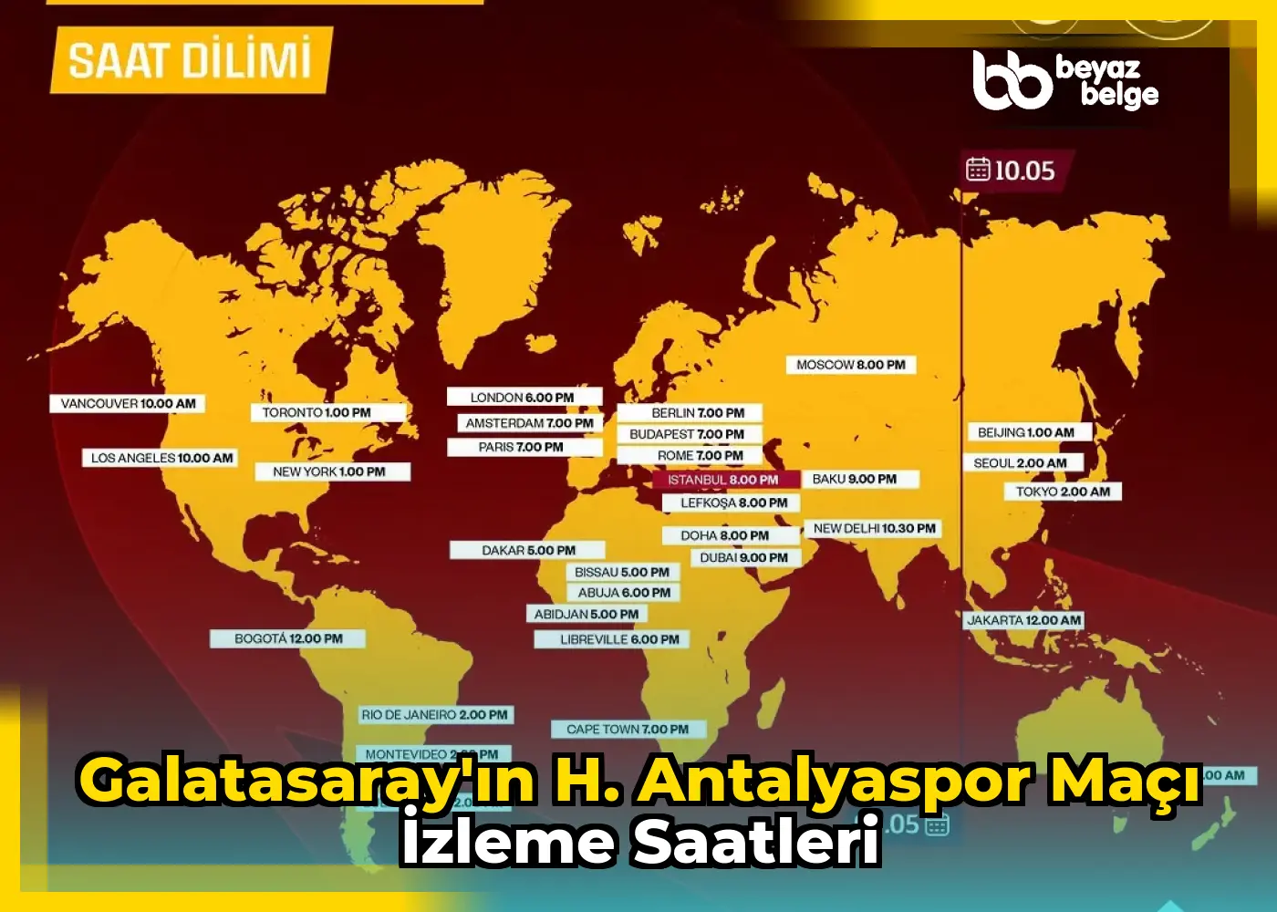 Galatasaray'ın H. Antalyaspor Maçı İzleme Saatleri