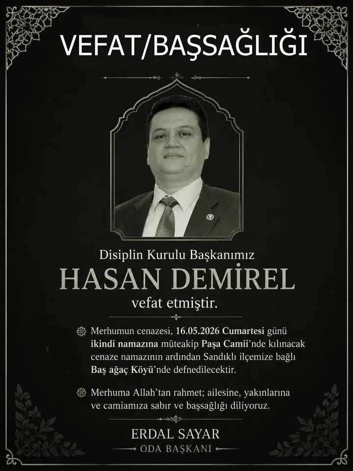 Afyonkarahisar Mali Müşavirler Odası'ndan Yapılan Bir Paylaşım